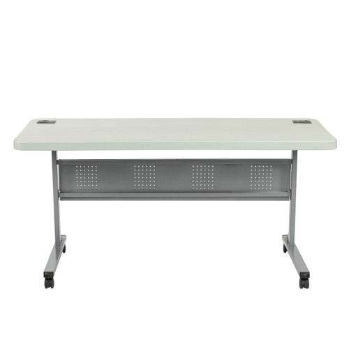 National Public Seating BPFT-2460 24" W x 60" D 16 Gauge Frame and Legs Flip-N-Store Training Table