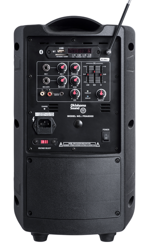 National Public Seating PRA-8000/PRA8-5 11" W Bluetooth Includes Wireless Handheld Microphone Oklahoma Sound 40 Watt Wireless PA System