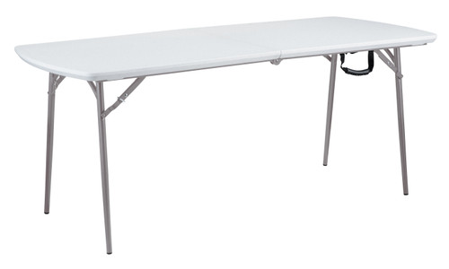 National Public Seating BMFIH3072 30" W x 72" D 19 Gauge Steel Frame & Legs Heavy Duty Fold-in-Half Table