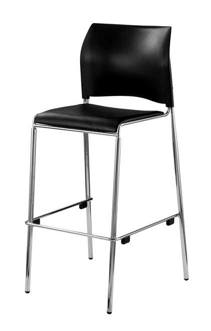 National Public Seating 8710B-11-10 21.5" W Plastic Stacking Glides NPS Cafetorium Bar Stool