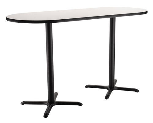 National Public Seating CT43072X 30" x 72" Racetrack Café Table