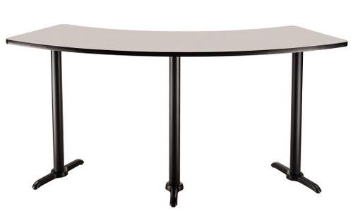National Public Seating CT52491T 24" x 91.25" 60° Curve Café Table
