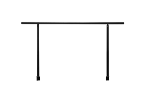 National Public Seating SGR2L 14-Gauge Black Powder Coated Steel NPS Side Guard Rails for 2-Level Risers