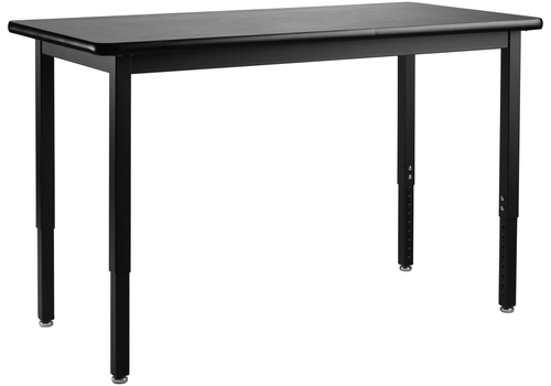 National Public Seating HDT3-3036 30" H x 30" W x 36" D Rectangular NPS Heavy Duty Steel Table with Leveling Glides