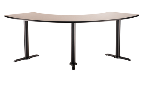 National Public Seating CT52492T 24" x 92.75" 108° Curve Café Table