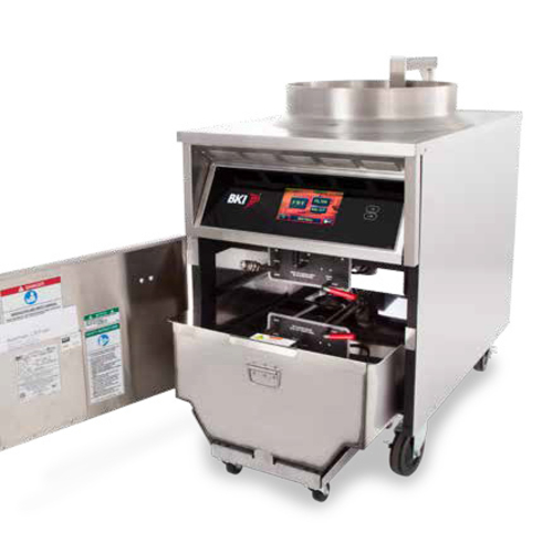 BKI BLF-TC 75 Lbs. Stainless Steel Electric LDC Touch Screen Controls Fryer - 208 Volts 3-Ph