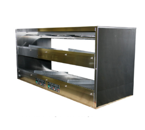 BKI 2TSM-5024R 50" W x 24" D Stainless Steel Countertop 2 Shelves Cord on Right Sandwich Warmer - 120/208 Volts