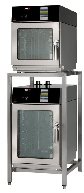 BKI CLBKI-6-6E 8 Hotel Pan Full Size Stainless Steel Boilerless Electric Double Stacked CombiSlim Combi Oven - 208 Volts 1 Phase