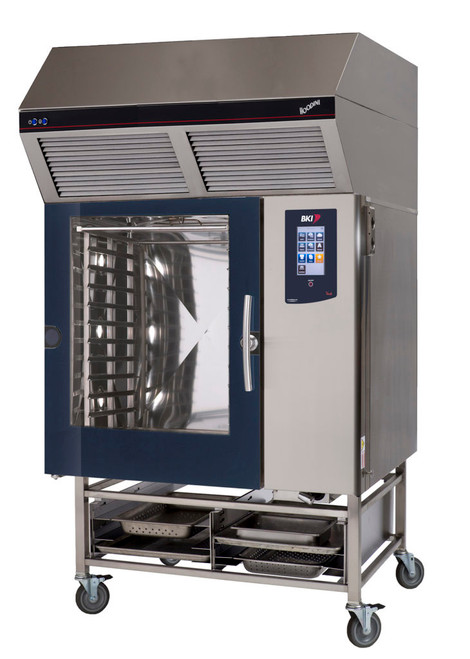 BKI CLBKI-102E-H 8 Pans Stainless Steel Boilerless Hoodini Combi Oven - 208 Volts 27000 Watts