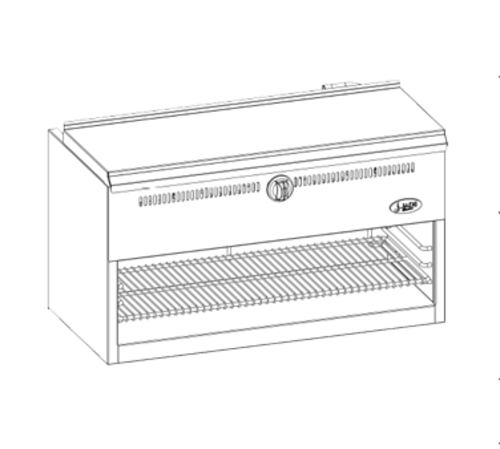 Jade JBR-CM24-WM-NG 24" W Natural Gas Bistro Wall-Mount Cheesemelter - 20,000 BTU