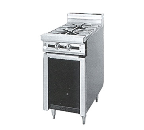 Jade JTRH-2-NG 18" W Natural Gas 6" Plate Shelf Titan Heavy Duty Range - 70,000 BTU