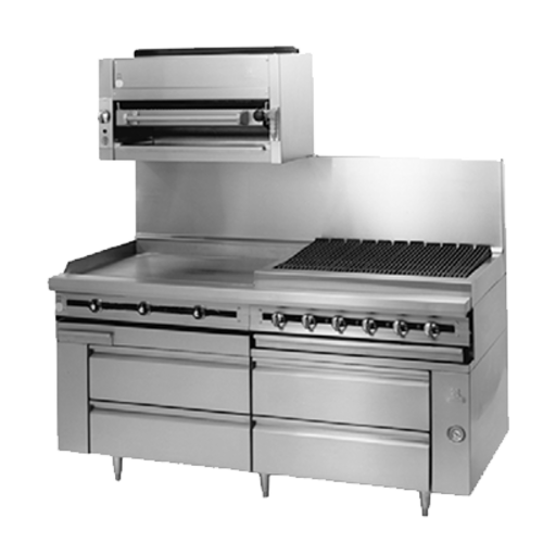 Jade JMRH-18GT-LP 18" W Liquid Propane 6" Plate Shelf Titan Heavy Duty Range - 30,000 BTU