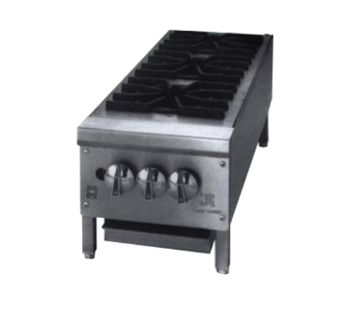 Jade JHP-312-NG 12" W Stainless Steel Countertop Natural Gas 3 Burners Supreme Hotplate - 45,000 BTU