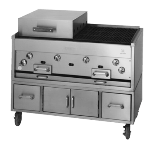 Jade KC-60-RAD-NG Countertop Natural Gas Titan Chitwood Smoke Broiler - 60,000 BTU