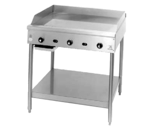 Jade JGT-2472-F-LP 72" W Stainless Steel Floor Model Liquid Propane Thermostatic Controls Supreme Griddle - 180,000 BTU