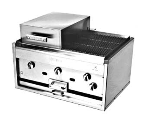 Jade KC-36-RAD-NG Countertop Natural Gas Titan Chitwood Smoke Broiler - 95,000 BTU