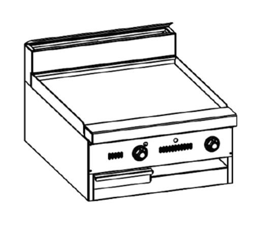 Jade JBR-12G-M-LP 12" W Liquid Propane Stainless Steel Bistro Restaurant Range - 24,000 BTU