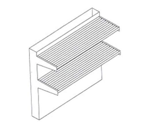 Jade DTS-36 Stainless Steel Titan double-deck Tubular High Shelf