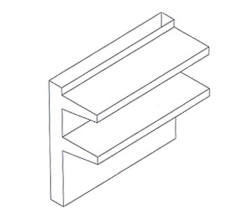 Jade DS-24 24" Stainless Steel Titan Double-Deck High Shelf