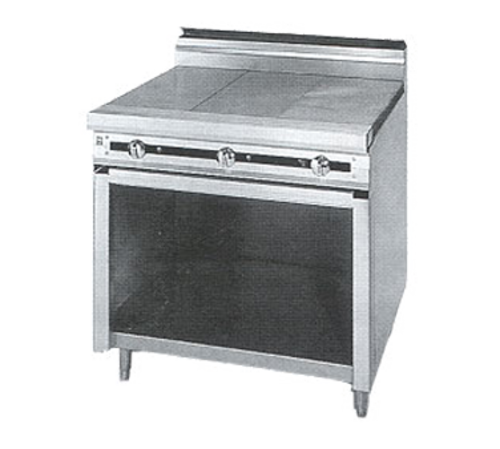Jade JTRH-1HT-NG 18" W Natural Gas 6" Plate Shelf Titan Heavy Duty Range - 35,000 BTU
