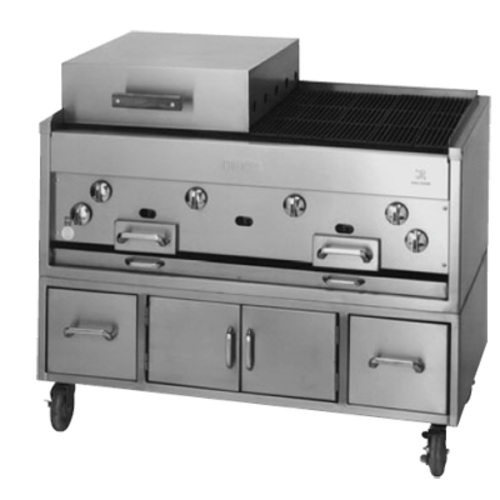 Jade KC-60-RAD-LP Countertop Liquid Propane Titan Chitwood Smoke Broiler - 60,000 BTU