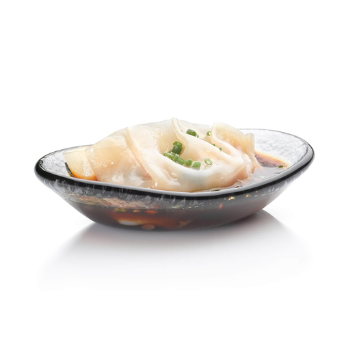 Rosseto GLS004 2 Oz. Gray Glass Oval Mini Bowl (24 per Case)
