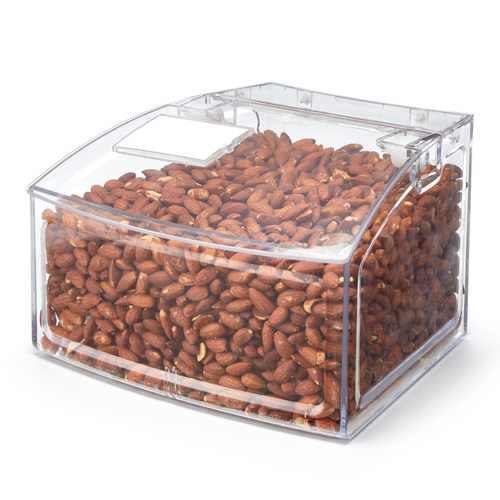 Rosseto SA130 1.5 Gal. Clear Rectangular Plexiglass BULKshop Scoop Bin