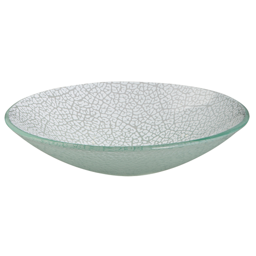 Rosseto GLS047W 10.8" W x 2.6" H White Handmade Glass Round Foglia Bowl (2 per Set)