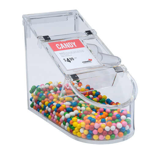 Rosseto SA126 3.5 Gal. Clear Rectangular Plexiglass BULKshop Scoop Bin