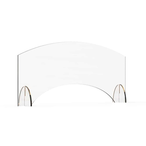 Rosseto AG004 36" W x 15.5" H Clear Acrylic Avant Guarde Sneeze Guard or Health Safety Shield with Pass-Through Window