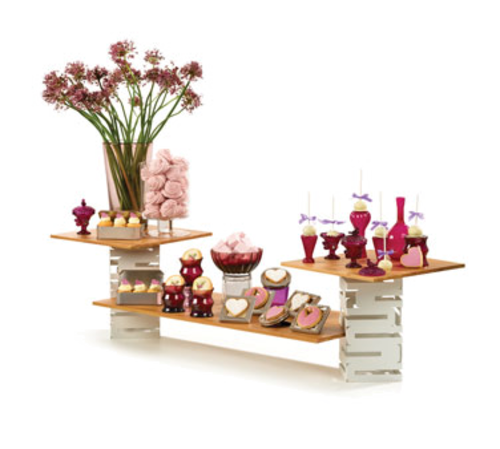 Rosseto SM131 6" W White Stainless Steel Square Modular Skycap Riser