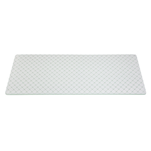 Rosseto GLS026W 31" x 11.8" x 0.4"H White Rectangular Handmade Glass Wide Zenit Surface