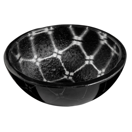 Rosseto GLS055B 3.5" W x 1.4" H Black Handmade Glass Round Zenith Mini Bowl (12 per Set)
