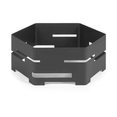 Rosseto SM135 18" W Black Stainless Steel Hexagonal Stackable Honeycomb Riser