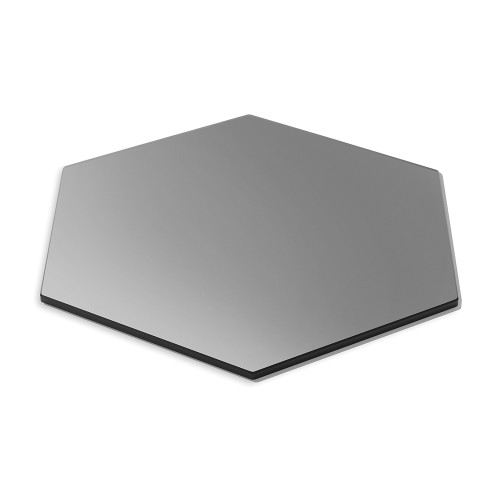 Rosseto SG030 16" Dia. Black Hexagonal Acrylic Medium Flat Honeycomb Display Surface