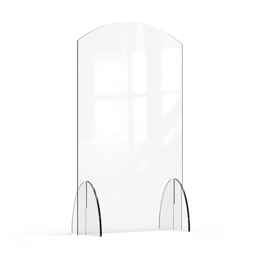 Rosseto AG014 24" W x 40" H Clear Acrylic Avant Guarde Sneeze Guard or Health Safety Shield