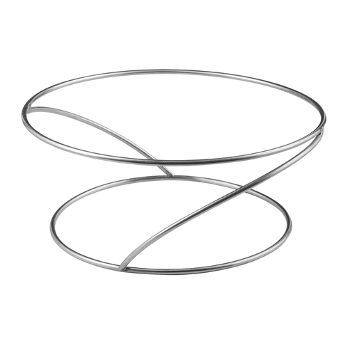 Rosseto GST07 12" W Silver Stainless Steel Round Reversible Display Stand