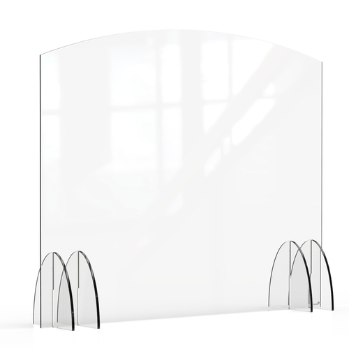 Rosseto AG018 48" W x 40" H Clear Acrylic Avant Guarde Sneeze Guard or Health Safety Shield