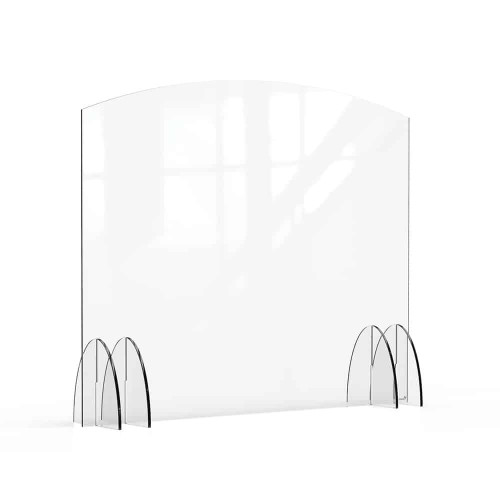 Rosseto AG018 48" W x 40" H Clear Acrylic Avant Guarde Sneeze Guard or Health Safety Shield
