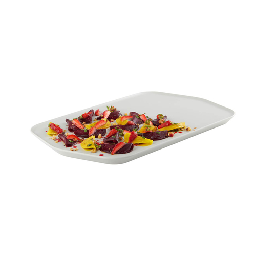 Rosseto MEL024 20.31" x 12.31" White Rectangular Melamine Forme Tray (3 per Case)
