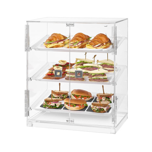 Rosseto BD129 19.1" W x 12.7" D x 23" H Clear Acrylic Flat Front Countertop Bakery Display Cabinet