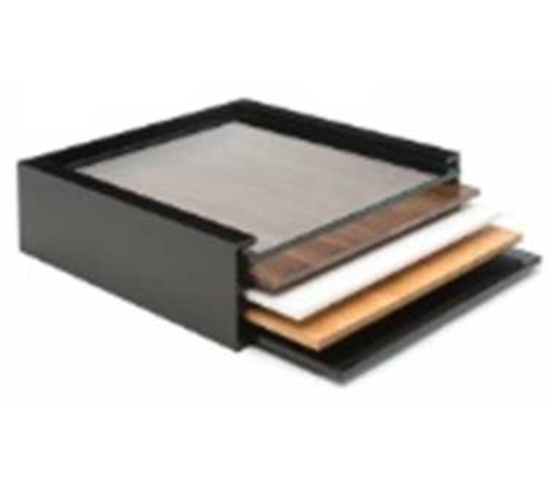 Rosseto SMM004 14" W Black Acrylic Rectangular Skycap Surface Case