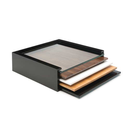 Rosseto SMM004 14" W Black Acrylic Rectangular Skycap Surface Case