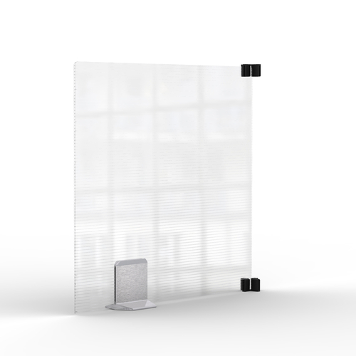 Rosseto TD013 24" W x 20" H Semi-Transparent Polycarbonate Avant Guarde Tabletop Divider