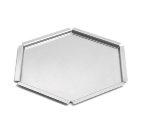 Rosseto SM119 14" Dia. x 1.5" H Stainless Steel Hexagonal Textured Small Honeycomb Tray