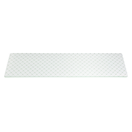 Rosseto GLS025W 31" x 7.9" x 0.4"H White Rectangular Handmade Glass Narrow Zenit Surface
