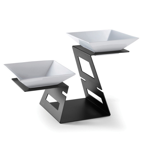 Rosseto SM220 23.4" x 14.3" x 10.75" H Square 2-Tier Swan Display Riser