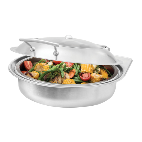Rosseto SM289 6 L. Stainless Steel Round Multi-Chef Chafing Pod