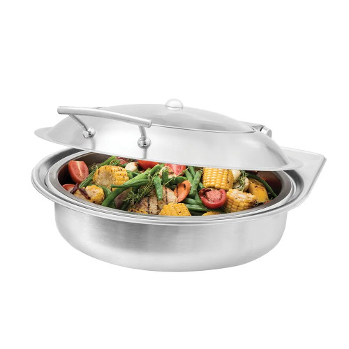 Rosseto SM289 6 L. Stainless Steel Round Multi-Chef Chafing Pod