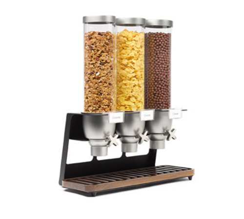 Rosseto EZ520 (3) 1.3 Gal. Black Matte Steel Stand Countertop EZ-SERV Dispenser